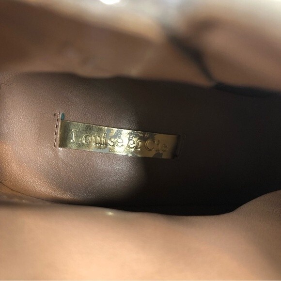 Louise et Cie Gravel Color Suede Leather Ankle Booties Stacked Heel Size 9 - Picture 10 of 13